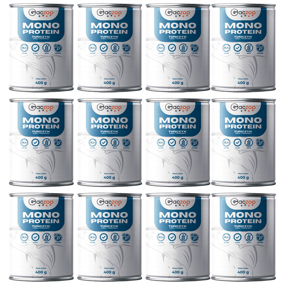 Gaczoo MONO Protein karma mokra dla psa Tuńczyk 12x400g